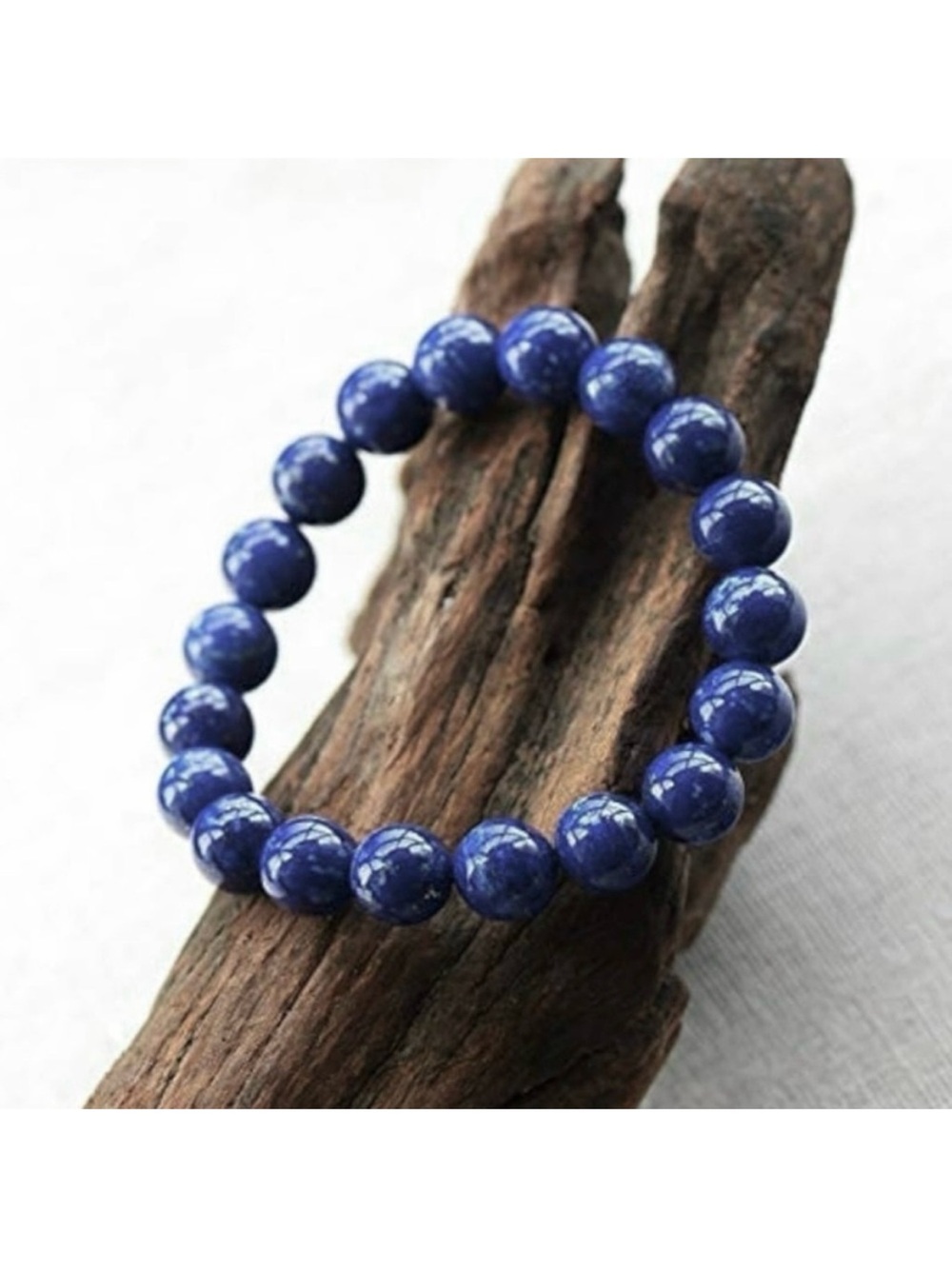 🆕-Lapis Beaded Stretch Bracelet